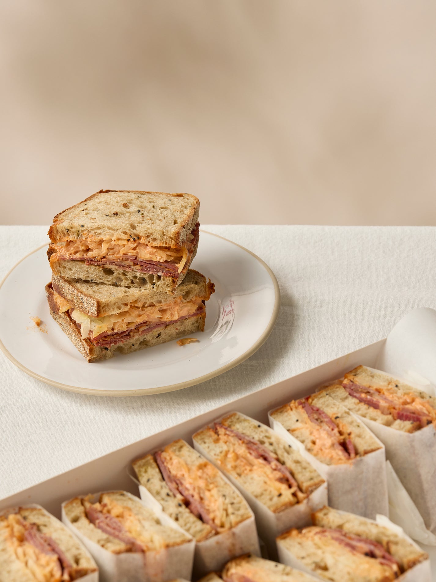 12 Pastrami Rachel Sandwich Halves | GAIL's Bakery