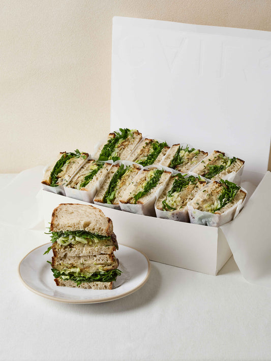 12 Aubergine, Crunchy Slaw & Herbs Sandwich Halves | GAIL's Bakery