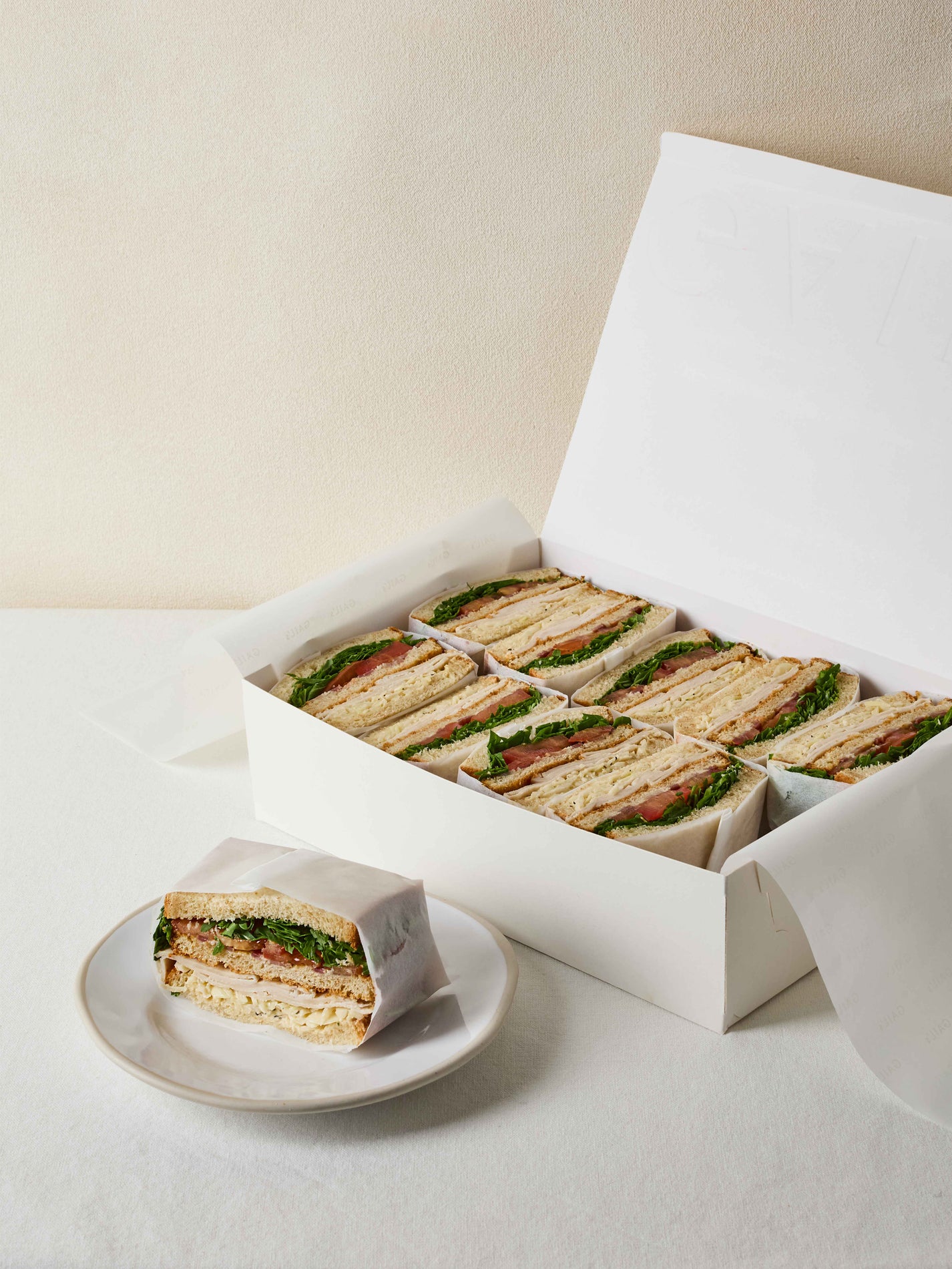 10 Smoked Chicken Caesar Club Sandwich Halves | GAIL's Bakery